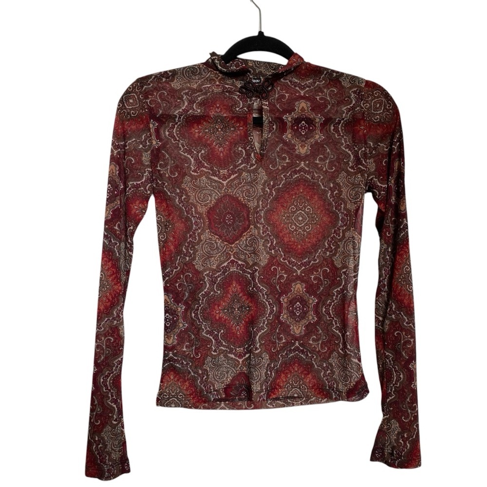 Le Chateau Elegant Paisley Long Sleeve Top